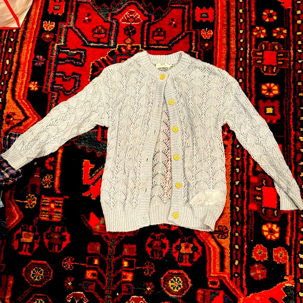 Blue wool cardigan Cyrillus sweater
